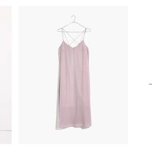 NWOT Madewell Silk Cross-Back Cami Slip Dress